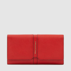 Piquadro PD5904S126R/R Portafoglio Donna Per Smartphone Con Porta Monete Rosso Ciliegia