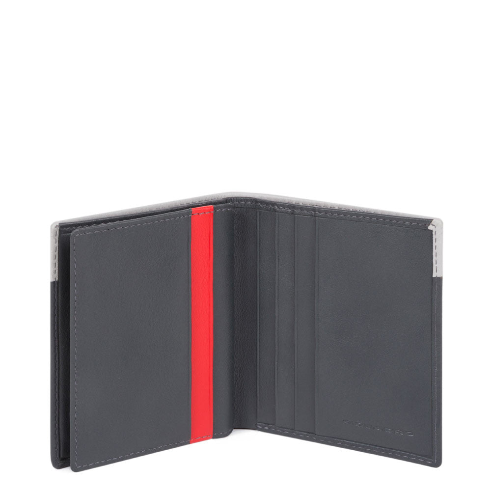 Piquadro, porta carte di credito in pelle grigio/nero PP1518UB00R/GRN