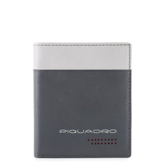 Piquadro, porta carte di credito in pelle grigio/nero PP1518UB00R/GRN
