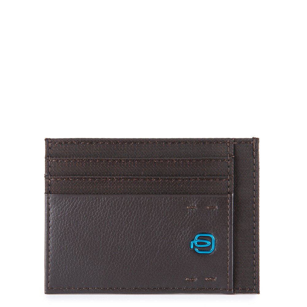 Piquadro Bustina Porta Carte Di Credito Tascabile Chevron/testa Di Moro PP2762P16