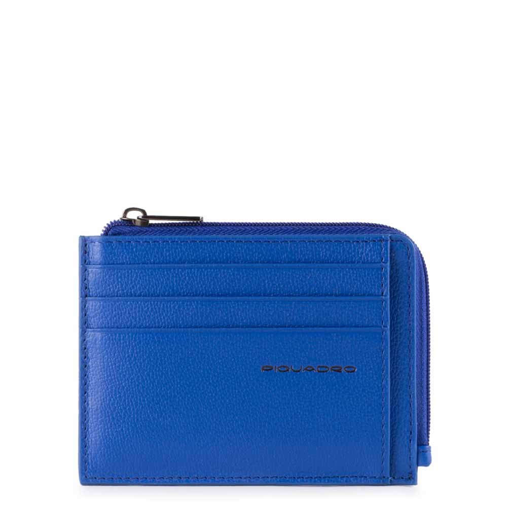 Bustina Porta Monete, Documenti E Carte Di Credito Blu Elettrico Piquadro PP4822EMR/BLU