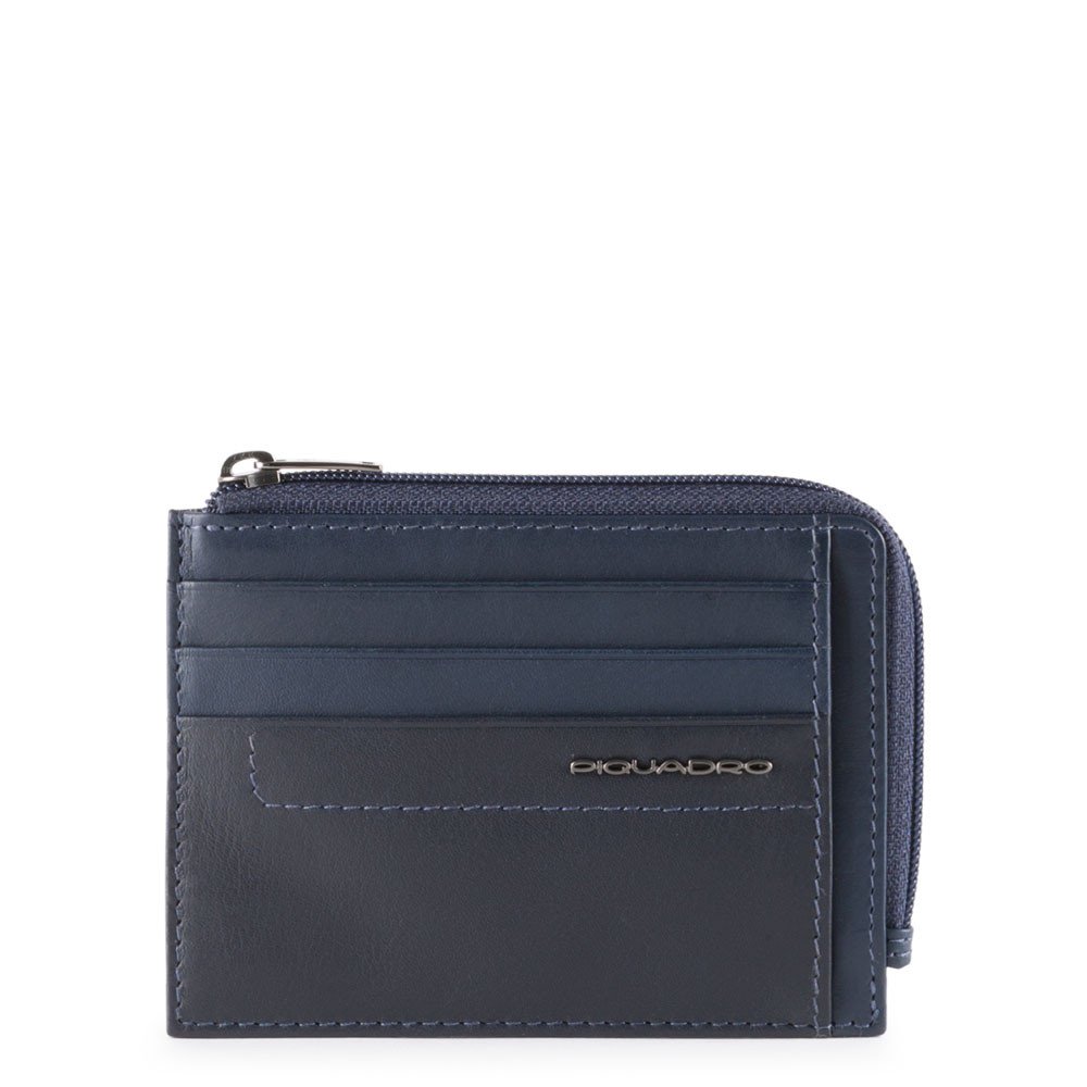 Bustina Porta Monetei E Carte Di Credito Piquadro Blu Ottanio PP4822S111R/BLU