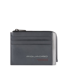 Piquadro, porta carte di credito in pelle grigio/nero PP4822UB00R/GRN