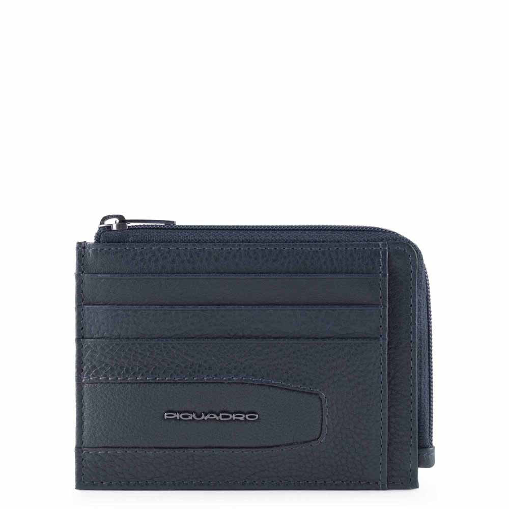 Bustina Porta Monete Blu Notte Piquadro PP4822W101R/BLU