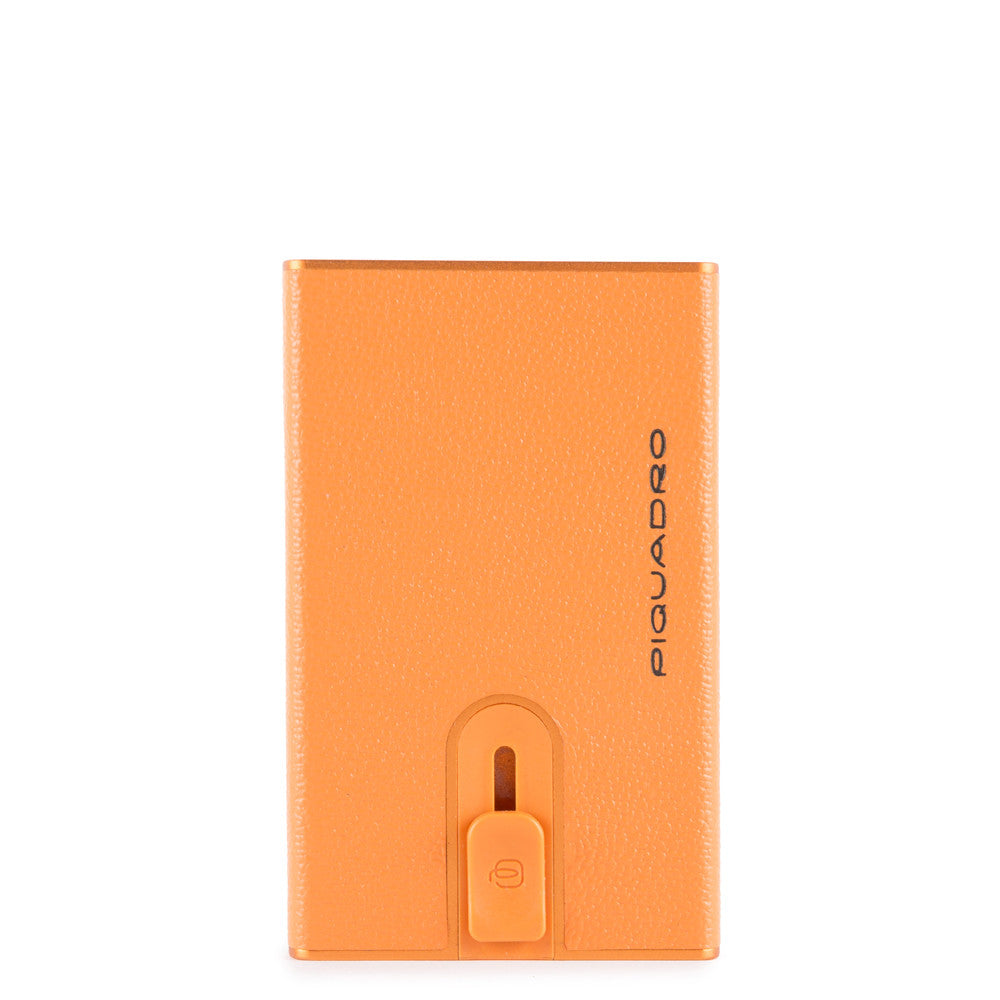 Porta Carte Di Credito Con Sliding System Arancio Fluo Piquadro PP4825EMR/AR