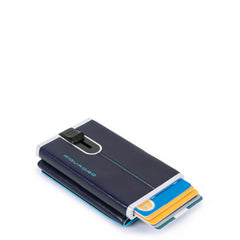 Compact Wallet Per Banconote E Carte Di Credito Blu Notte Piquadro PP4891B2R/BLU