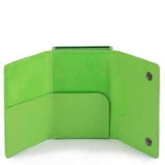 Compact Wallet Per Banconote E Carte Di Credito Verde Fluo Piquadro PP4891EMR/VE