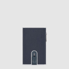Piquadro PP5585MOSR-BLU Compact Wallet Porta Monete Con Sliding System Blu