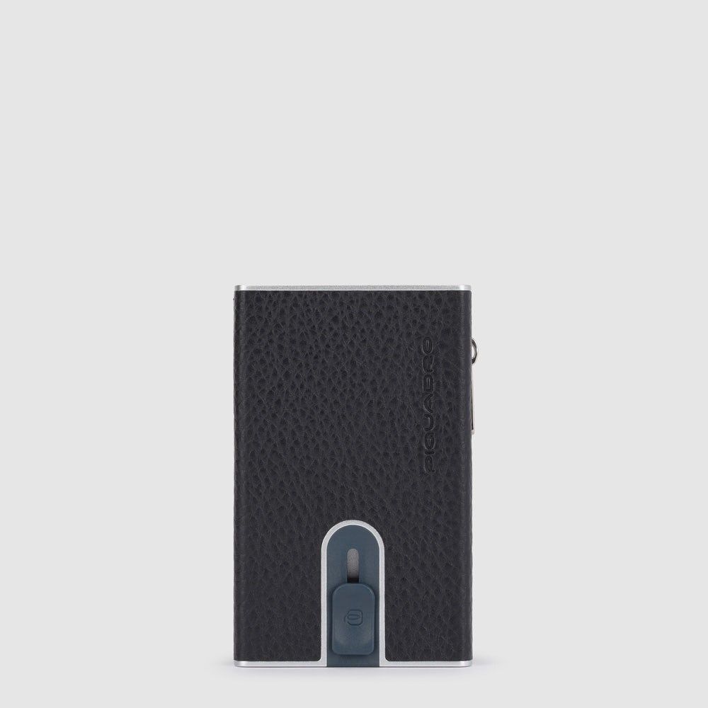 Piquadro PP5585MOSR/N Compact Wallet Porta Monete Con Sliding System Nero