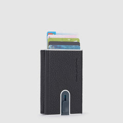 Piquadro PP5585MOSR/N Compact Wallet Porta Monete Con Sliding System Nero