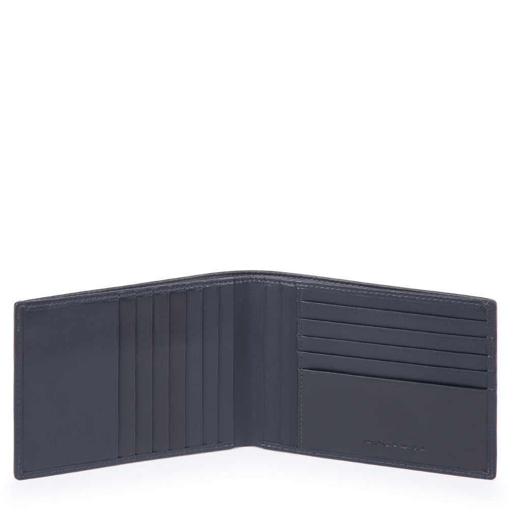 Piquadro Portafoglio Uomo Con Dodici Scomparti Porta Carte Blu PU1241UB00R