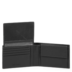 Piquadro Portafoglio Uomo Con Porta Documenti, Portamonete Chevron/nero PU1392P16