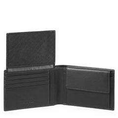 Piquadro Portafoglio Uomo Con Porta Documenti, Portamonete, Nero PU1392UB00R