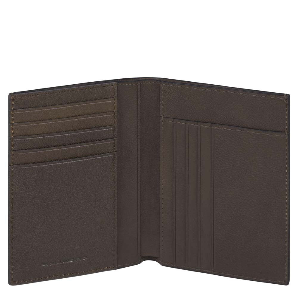 Piquadro Portafoglio Uomo Verticale Con Scomparti Per Carte Testa Di Moro PU1393B3R
