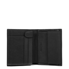 Piquadro Portafoglio Uomo Verticale Con Portamonete, Porta Nero PU1740B3R/N