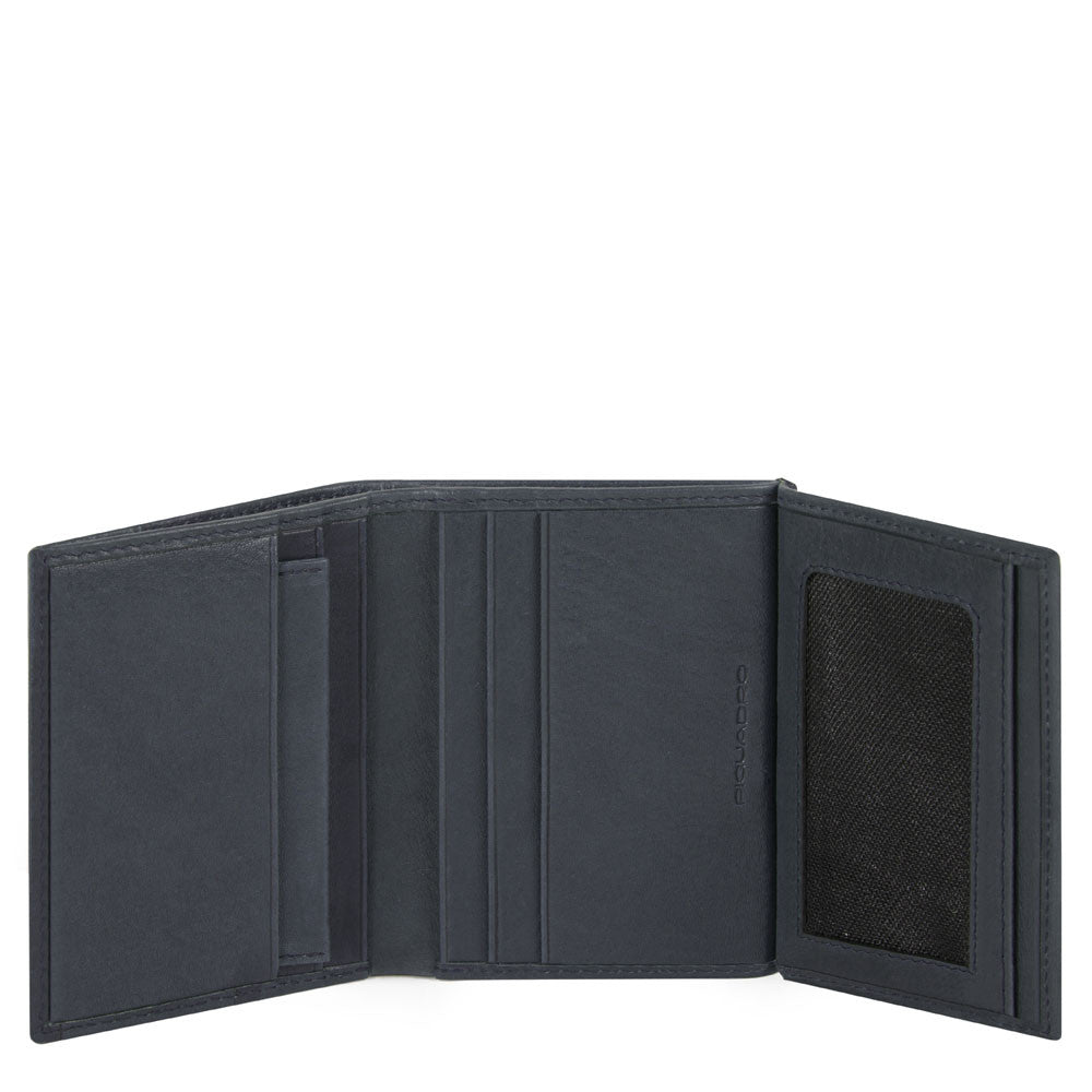 Portafoglio Uomo Con Portamonete Blu Notte Piquadro PU3244S105R/BLU