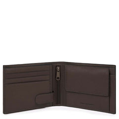 Piquadro Portafoglio Uomo Con Portamonete, Porta Carte Di C Testa Di Moro PU3436B3R/TM