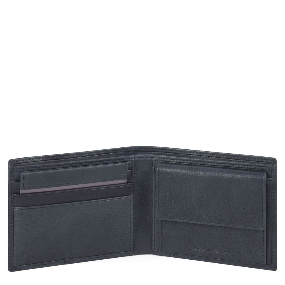 Portafoglio Uomo Con Portamonete Blu Notte Piquadro PU4188S105R/BLU