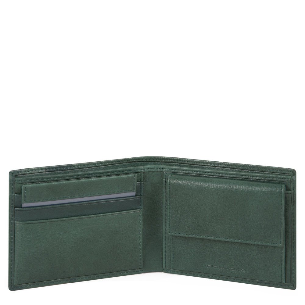 Portafoglio Uomo Con Portamonete Verde Foresta Piquadro PU4188S105R/VE
