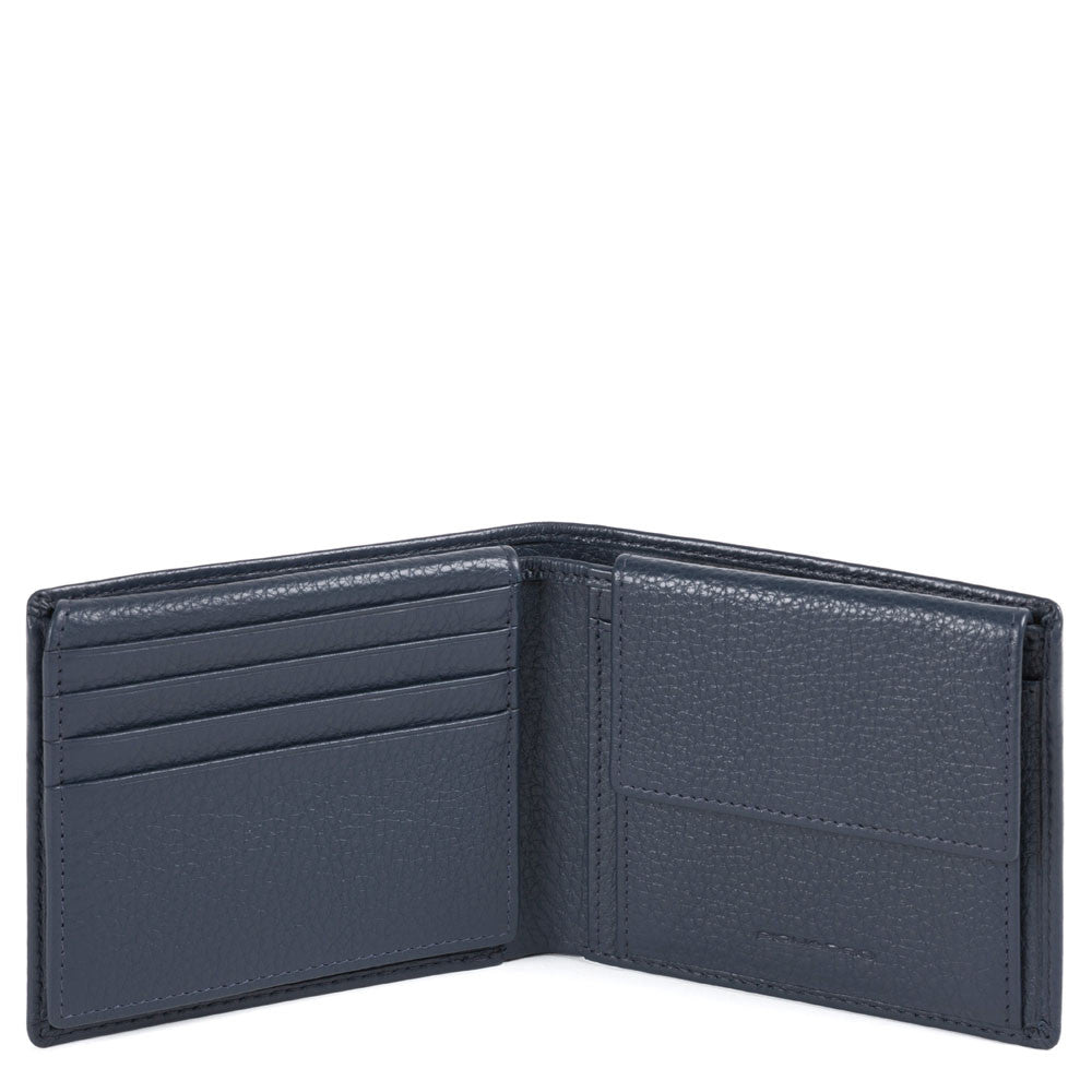Piquadro Portafoglio Uomo Con Volantino Porta Documenti, Po Blu PU4518MOSR/BLU