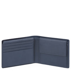 Piquadro Portafoglio Uomo Con Volantino Porta Documenti, Blu Oltremare PU4518S104R/BLU