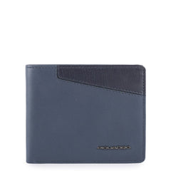Piquadro Portafoglio Uomo Con Volantino Porta Documenti, Blu Oltremare PU4518S104R/BLU