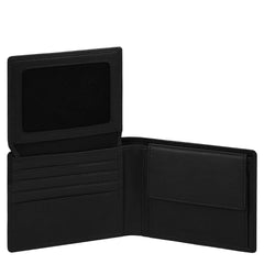 Piquadro Portafoglio Uomo Con Volantino Porta Documenti, Nero PU4518S104R/N