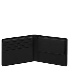 Piquadro Portafoglio Uomo Con Volantino Porta Documenti, Nero PU4518S104R/N