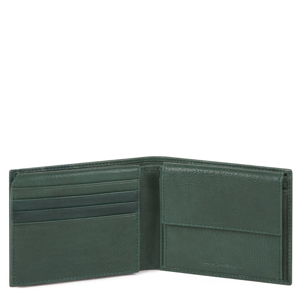 Portafoglio Uomo Con Volantino Porta Documenti Verde Foresta Piquadro PU4518S105R/VE