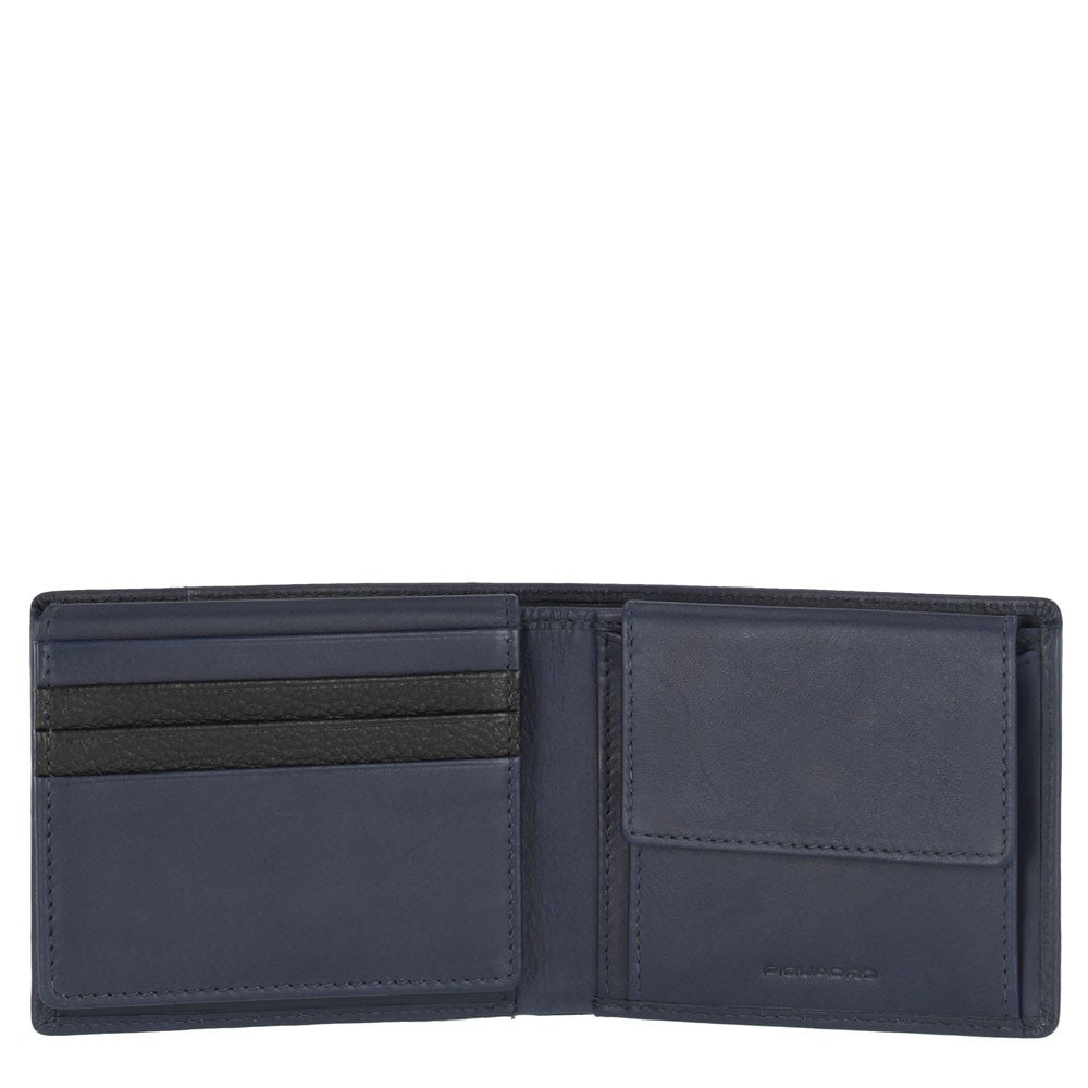 Portafoglio Piquadro Uomo Con Volantino Blu Notte PU4518S118R/BLU