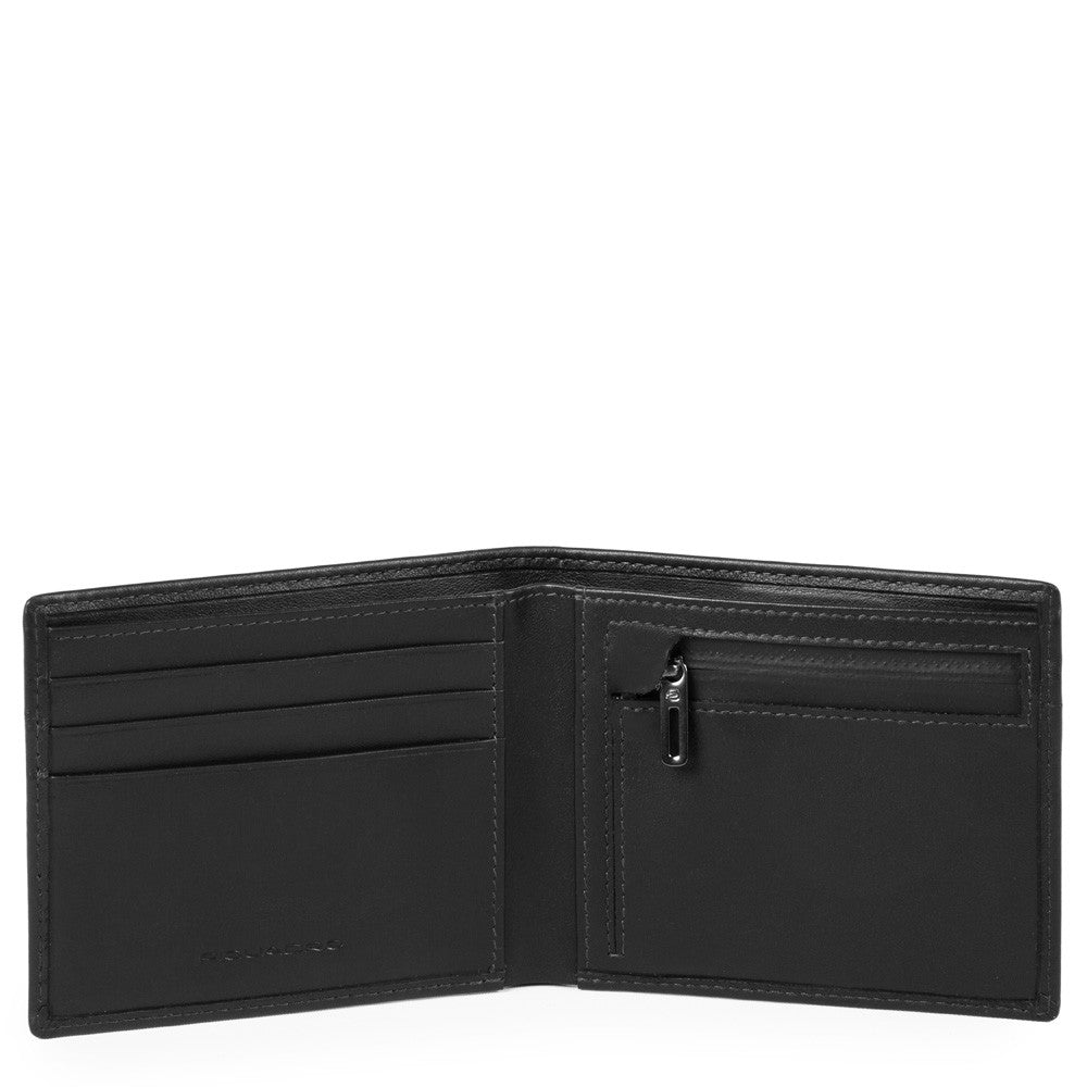 Piquadro Portafoglio Uomo Sottile Con Portamonete Nero PU4823UB00R