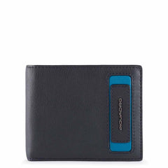 Piquadro Portafoglio Uomo Con Tasca Porta Monete Chiusa Blu Notte PU4823W103R/BLU