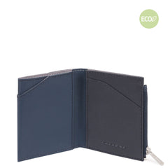 Portafoglio Compatto Super Sottile In Nylon Blu Oltremare Piquadro PU5114BIO/BLU