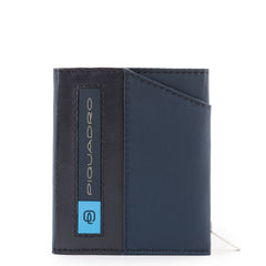 Portafoglio Compatto Super Sottile In Nylon Blu Oltremare Piquadro PU5114BIO/BLU