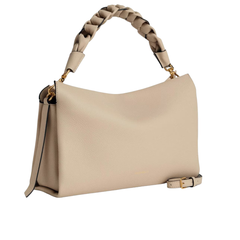 Coccinelle Boheme Borsa a Spalla con Manico Intrecciato Beige