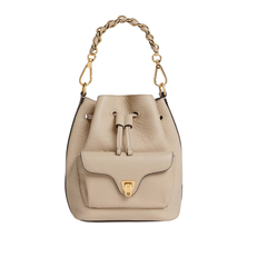 Coccinelle Beat Generation S26 Borsa a Secchiello in Pelle Beige