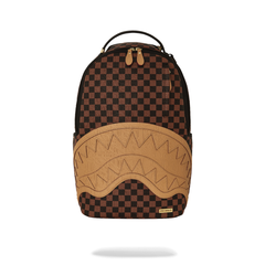 Sprayground Embossed Check Brown Backpack
