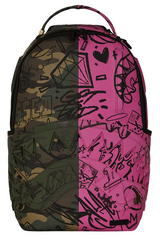 ZAINO SPRAYGROUND SPLIT PINK AND CAMO DLX