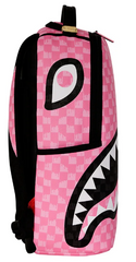 ZAINO SPRAYGROUND PINK AND BLACK DRIP CHECK DLXSV