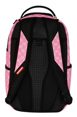 ZAINO SPRAYGROUND PINK AND BLACK DRIP CHECK DLXSV