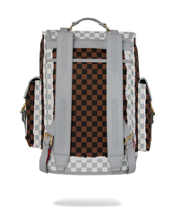 ZAINO SPRAYGROUND CREAM BROWN TEAR CHECK MONTECARLO