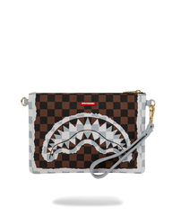 ZAINO SPRAYGROUND CREAM BROWN TEAR CHECK CROSSOVER