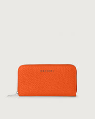 Orciani Portafoglio Soft In Pelle Arancio SD0047