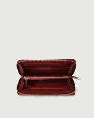 Orciani Portafoglio Grande Soft In Pelle Con Zip Rosso Nobile SD0047SOF-NBE