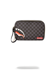 Sprayground Sharks In Paris (Black Checkered Edition) Toiletry Aka Money Bags 910B2905NSZ SPRAYGROUND POCHETTE BEAUTY