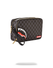Sprayground Sharks In Paris (Black Checkered Edition) Toiletry Aka Money Bags 910B2905NSZ SPRAYGROUND POCHETTE BEAUTY