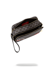 Sprayground Sharks In Paris (Black Checkered Edition) Toiletry Aka Money Bags 910B2905NSZ SPRAYGROUND POCHETTE BEAUTY