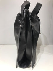 Orciani borsa a spalla e a mano in pelle nera lotus B02059LTS-001