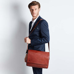 Piquadro Messenger Destrutturata In Pelle Blu Oceano CA4639B3/BLU4