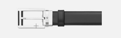 Montblanc 128771 cintura reversibile in pelle nera/blu 30 mm